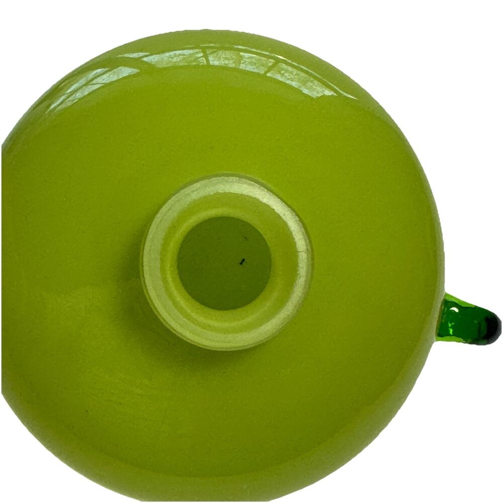 Vintage Kralik Vase Czechoslovakian Art Glass Applied Green Handles Art Nouveau - Picture 6 of 8